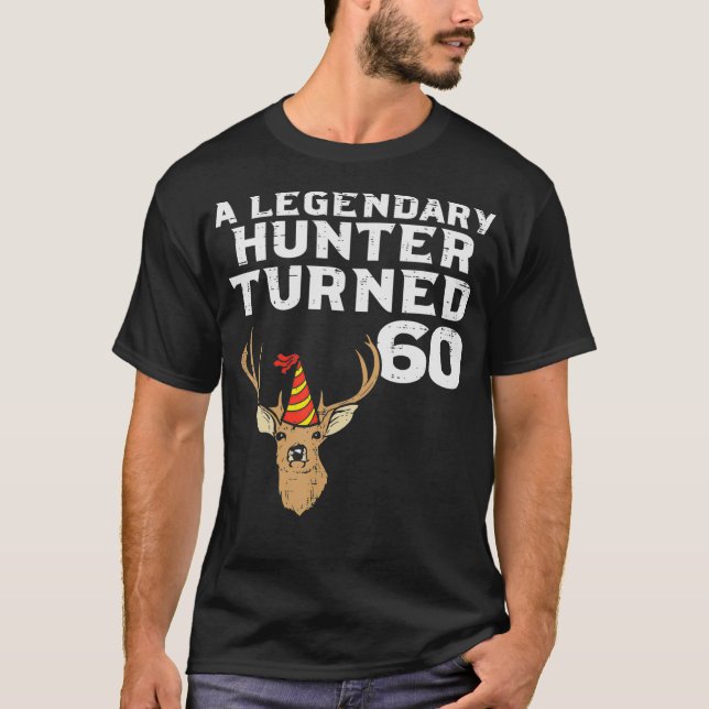 Manar Legendary Hunter Turned 60 Coolor 60 födelse T Shirt (Framsida)