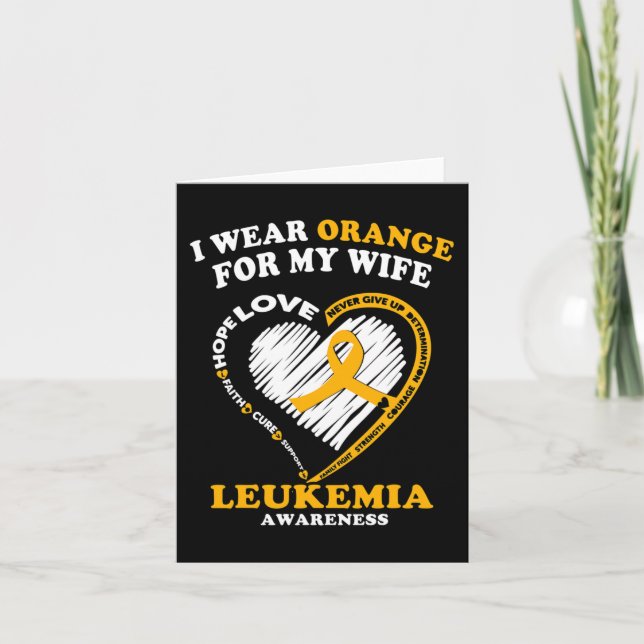 Manar Leukemi Awareness - I Bära Orange for My WiF Kort (Framsida)