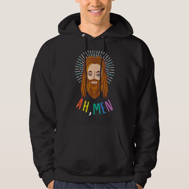 Manar Lgbt Gay pride Jesus Rainbow Flagga Christia Hoodie (Framsida)