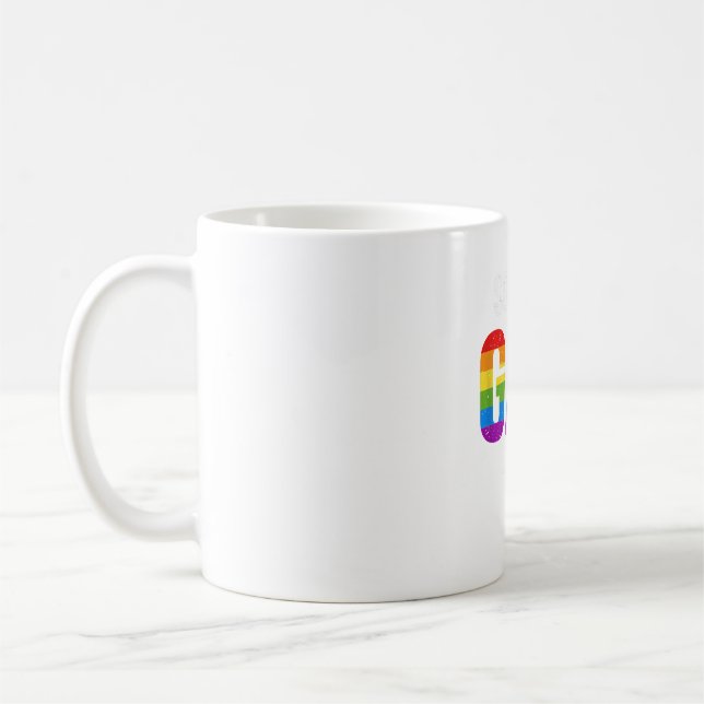 Manar LGBT Gay pride Shirt Ljud Gay Rainbow Färg Kaffemugg (Vänster)