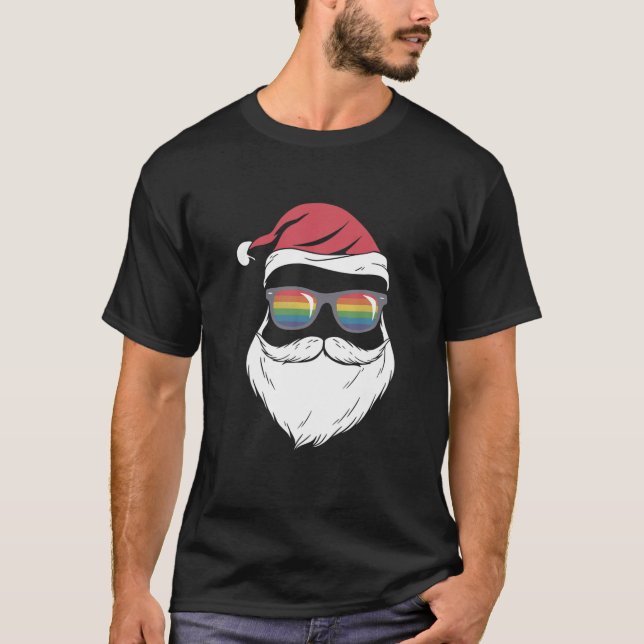 Manar LGBT Santa Pride Gift Gay T Shirt (Framsida)