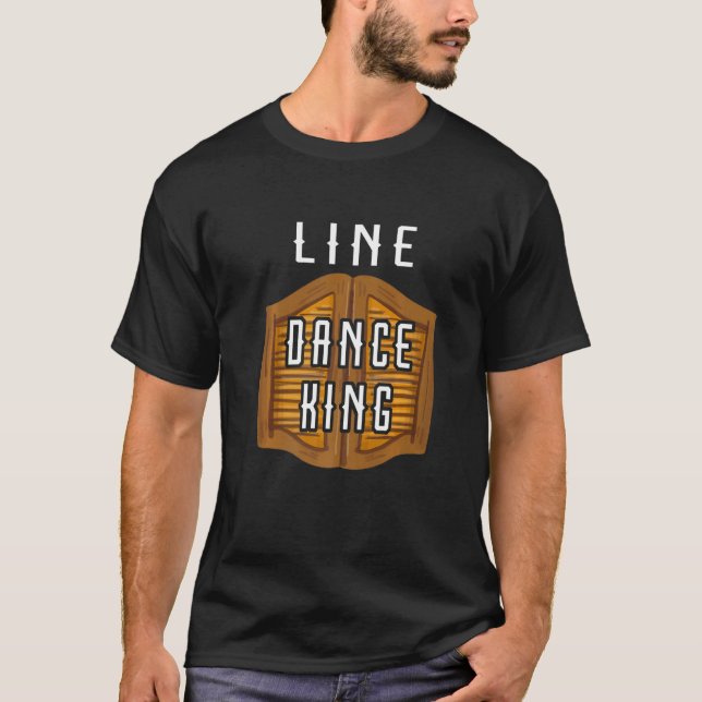 Manar Line Dance Kung Western Land Line Dancing T Shirt (Framsida)