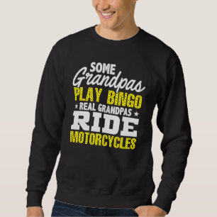 Manar Lite Grandpas Play Bingo Real Grandpas Ride Lång Ärmad Tröja