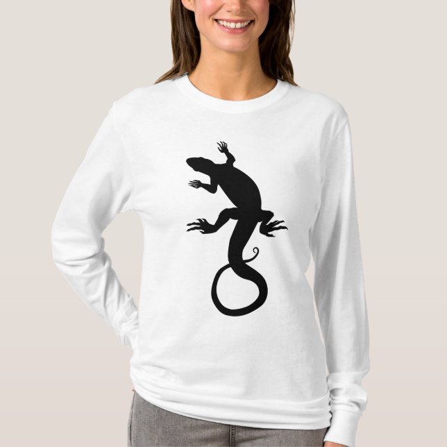 Manar Lizard Art Shirts Långärmad Reptile Jersey Tee (Framsida)
