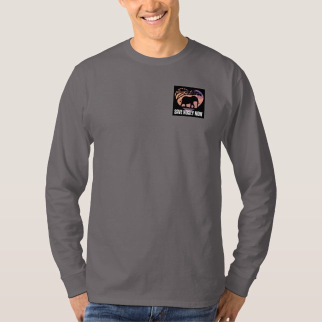 Manar Long Sleved Shirt med Pocket Stil Logotyp T Shirt (Framsida)