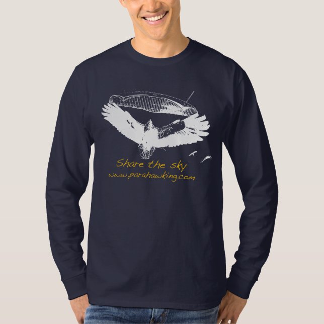 Manar Longsleeve skjorta - blått Tee (Framsida)