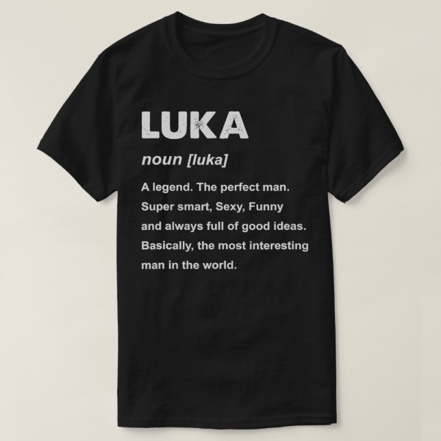 Manar Luka Namn T Shirt (Design framsida)