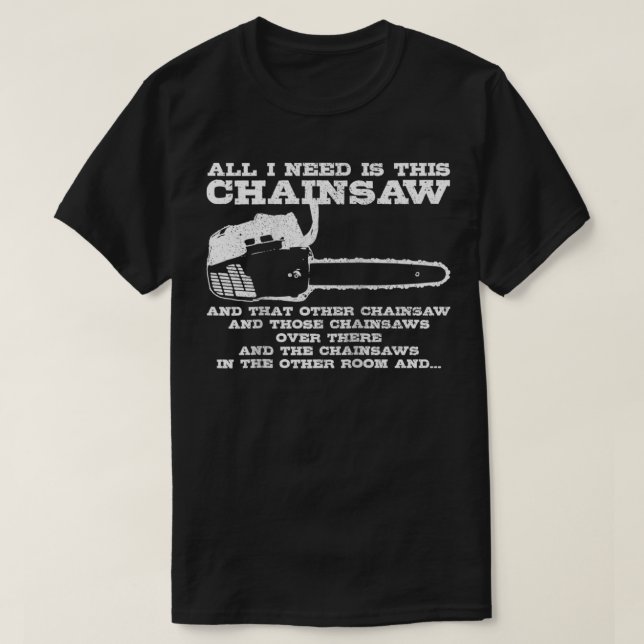 Manar Lumberjack Chainsåg Logger Träd Surgeon Wood T Shirt (Design framsida)