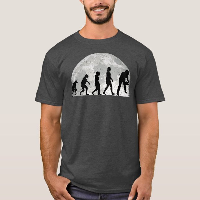 Manar Lumberjack Evolution Måne Forester Chainszaw T Shirt (Framsida)