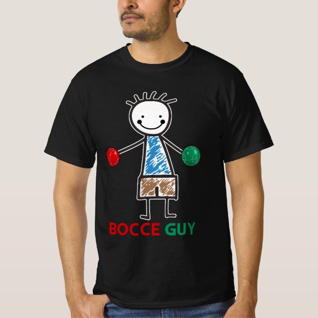 Manar Luse Meme Bocce Boll Design Boys Bocci Sport T Shirt (Framsida)
