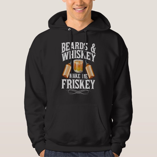 Manar Lusnyer Beards & Whiskey gör mig risky Scotc Hoodie (Framsida)