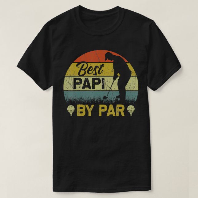 Manar Lusnyj bästa papi per Fars dag Golf Älskare T Shirt (Design framsida)