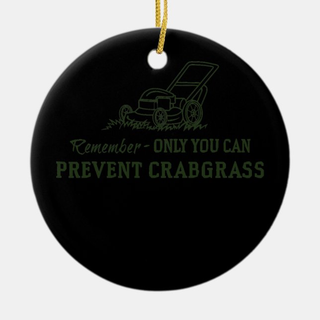 Manar Lusnymning av Gräsmatta för Pappa eller Mamm Julgransprydnad Keramik (Framsidan)