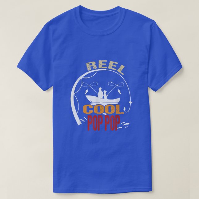 manar lustig coola pop pop pappa Fishing Far  T Shirt (Design framsida)