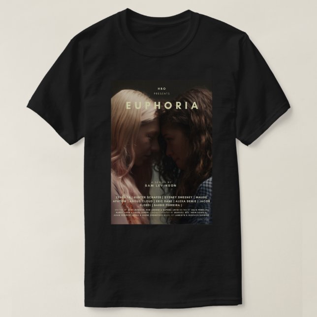 Manar Lustigt Euphoria Movie Gift for Music Fläkt T Shirt (Design framsida)