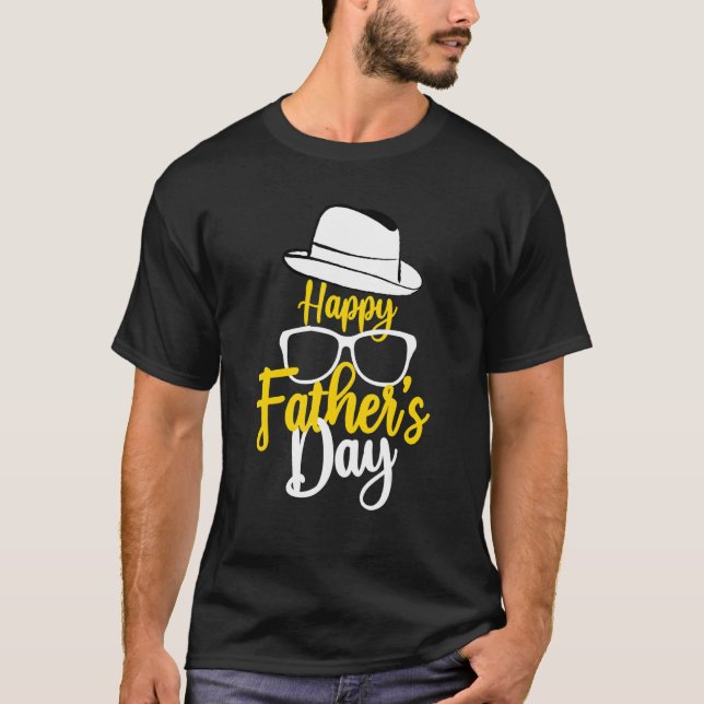 Manar Lycklig Fars dag pappa Pappa från Son Daught T Shirt (Framsida)