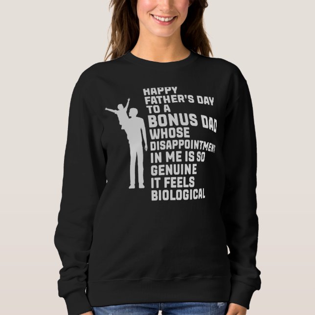 Manar Lycklig Fars dag till Bonus Pappa Stepdad T Shirt (Framsida)