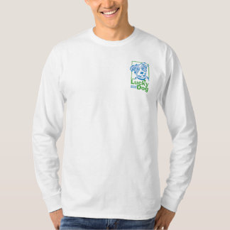 Manar lycklig T-tröja för hundlångärmad T Shirt