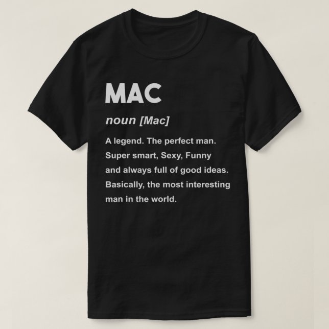 Manar Mac Namn Mac Mac T Shirt (Design framsida)