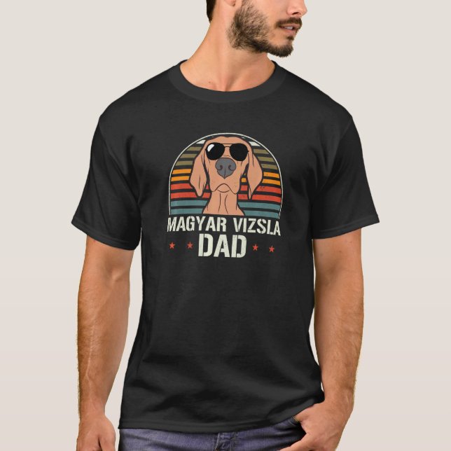 Manar Magyar Vizsla Pappa Ungerska Kort Magy T Shirt (Framsida)
