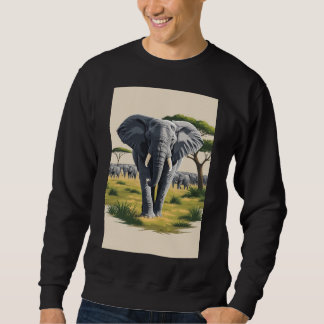 Manar Majestic Elephant Savanna Sweatshirt