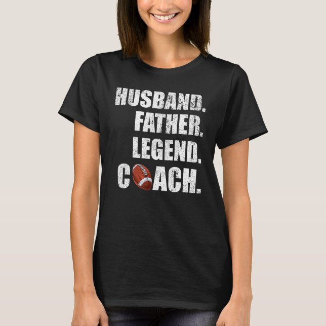 Manar Make Far Legend Flagga Football Coach Fa T Shirt (Framsida)