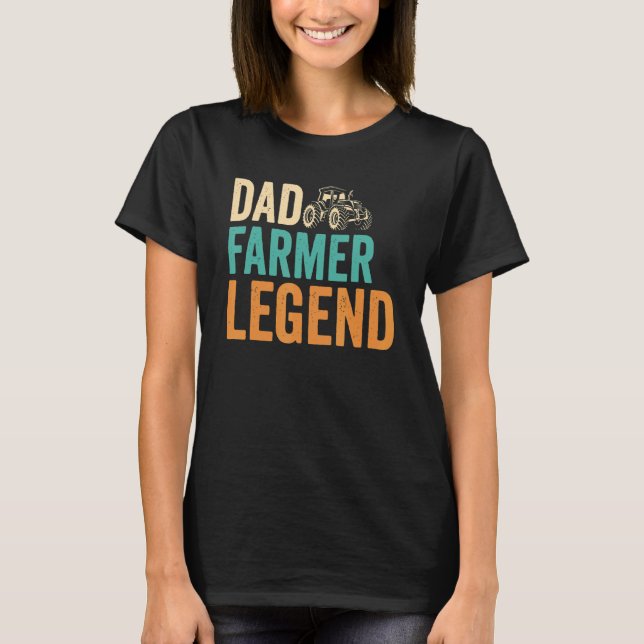 Manar Make Pappa Farmer Legend Fars dag Farmin T Shirt (Framsida)