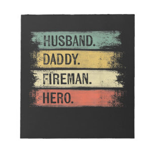 Manar Make pappa Fireman Hero Firefighter Anteckningsblock