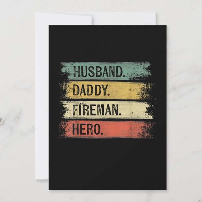 Manar Make pappa Fireman Hero Firefighter Julkort (Framsida)