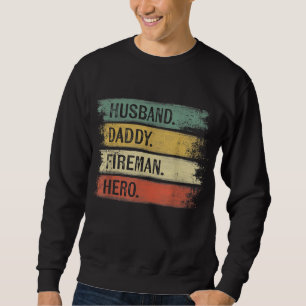 Manar Make pappa Fireman Hero Firefighter Lång Ärmad Tröja