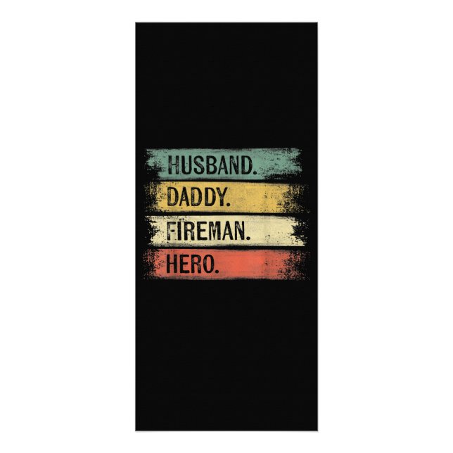 Manar Make pappa Fireman Hero Firefighter Reklamkort (Framsidan)