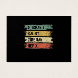 Manar Make pappa Fireman Hero Firefighter Visitkort