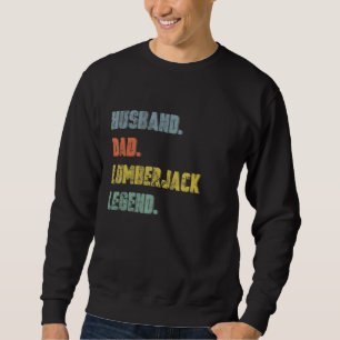 Manar Make Pappa Lumberjack Legend Vintage Far" Lång Ärmad Tröja