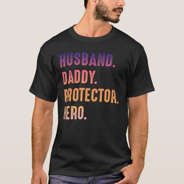 Manar Make pappa Prodector Hero Far Day Citat T Shirt (Framsida)