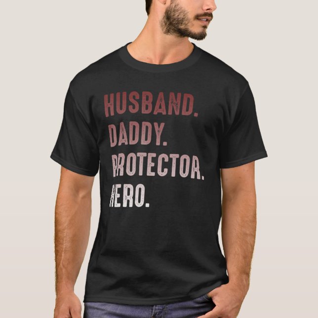 Manar Make pappa Prodector Hero Far Day Citat T Shirt (Framsida)