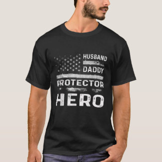 Manar Make Pappa Protector Hero Cute Fars dag T Shirt