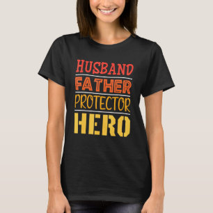 Manar Make Pappa Protector Hero Fars dag Flagga T Shirt