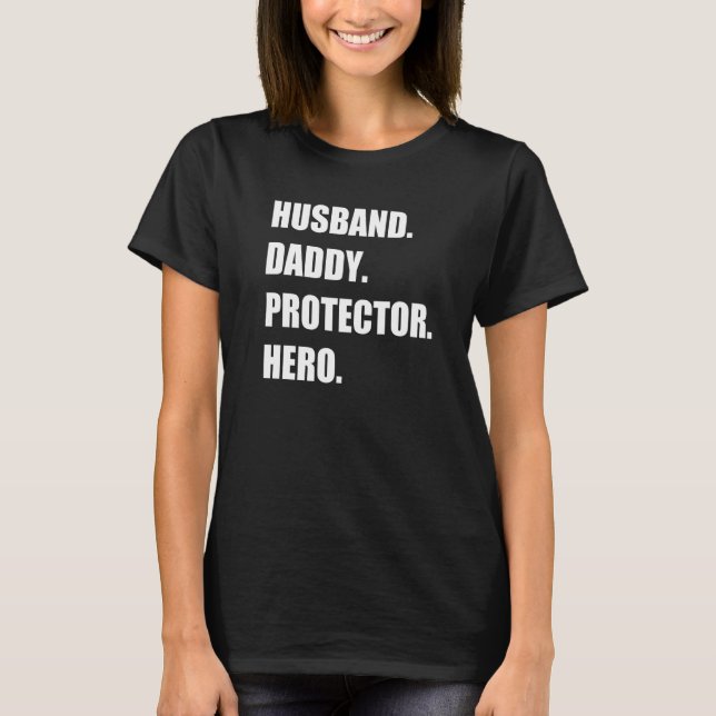 Manar Make Pappa Protector Hero För manar Far' T Shirt (Framsida)