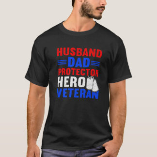 Manar Make Pappa Protector Hero Proud American Vet T Shirt