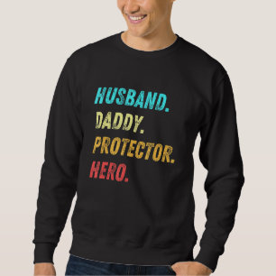 Manar Make Pappa Protector Hero Veteran Far Lång Ärmad Tröja