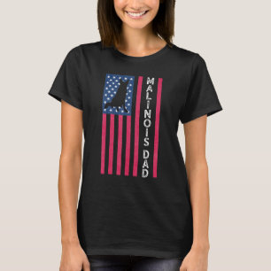 Manar Malinois Pappa belgisk Shepherd American Fla T Shirt