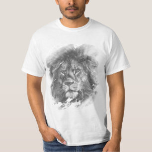Manar Mallt-Shirts Lejonare Ansikte Elegant Animal T Shirt