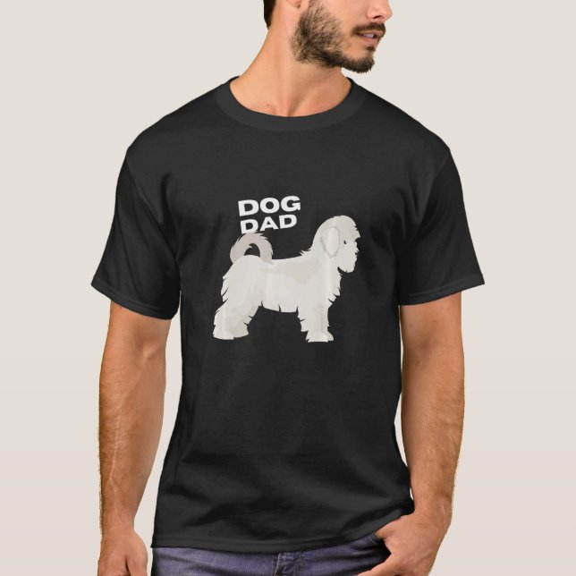 Manar maltesiska Hund Pappa Man T Shirt (Framsida)