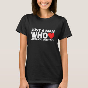 Manar Man Jesus Shih Tzu Hund Pet Animal Best Frie T Shirt