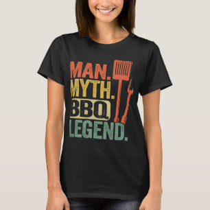 Manar Man Myth BBQ Legend Barbecue Grilling Pappa T Shirt