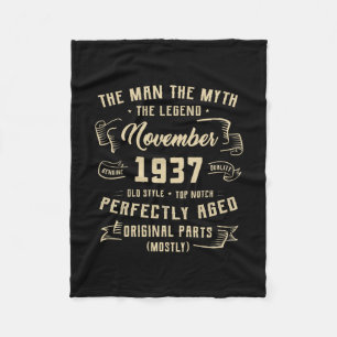 Manar Man Myth Legend 1937 85 Birthday Fleecefilt