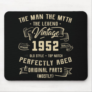 Manar man Myth Legend 1952 70 Birthday Tee för 70 Musmatta