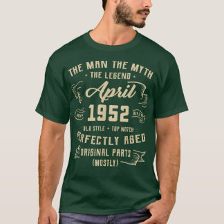 Manar Man Myth Legend April 1952 70 Birthday Gift T Shirt