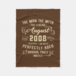 Manar Man Myth Legend augusti 2008 14:e födelsedag Fleecefilt