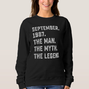 Manar Man Myth Legend från september 1987 35e föde T Shirt